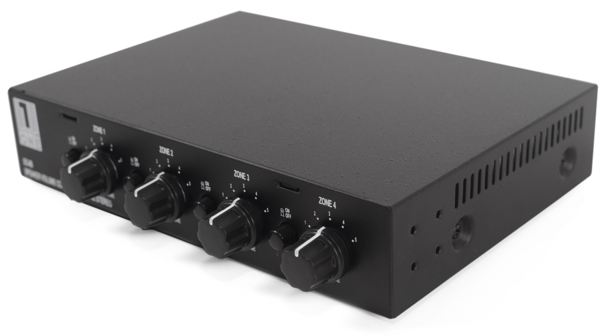 System One SC4B impedanskorrigerende høyttalerswitch med volumregulering, fire soner