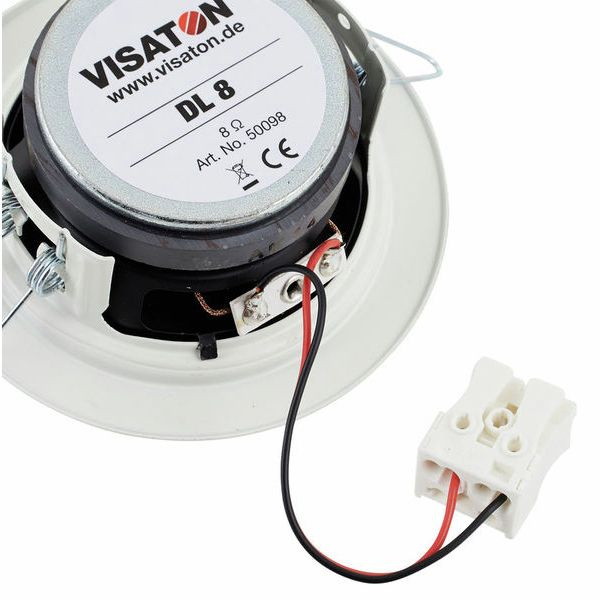 Visaton DL 8 - 8 Ohm innbyggingshøyttaler for tak, stk hvit