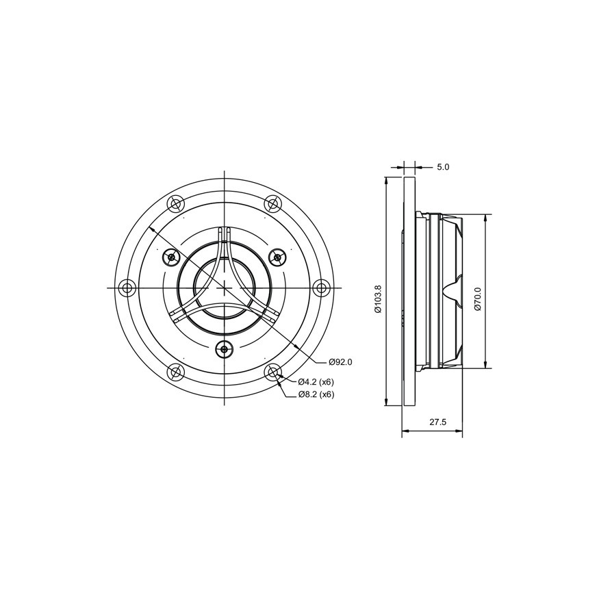 SB Acoustics Satori TW29BN-8 høyttalerelement diskant