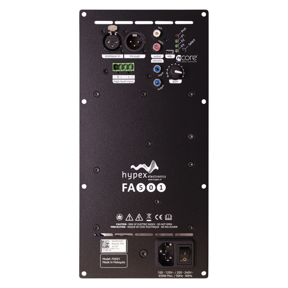 Hypex FusionAmp FA501 innbyggingsforsterker, monoblokk