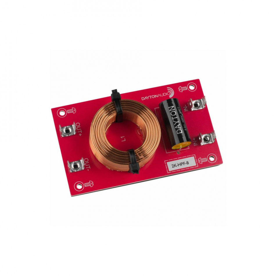Dayton Audio 2K-HPF-8 Linkwitz-Riley delefilter høypass 2 kHz, 8 Ohm