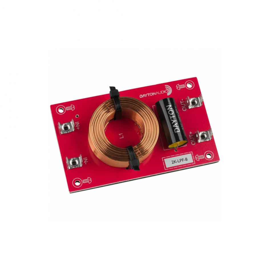 Dayton Audio 2K-LPF-8 Linkwitz-Riley delefilter lavpass 2 kHz, 8 Ohm