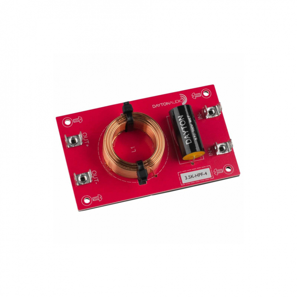 Dayton Audio 3.5K-HPF-4 Linkwitz-Riley delefilter høypass 3.5 kHz, 4 Ohm