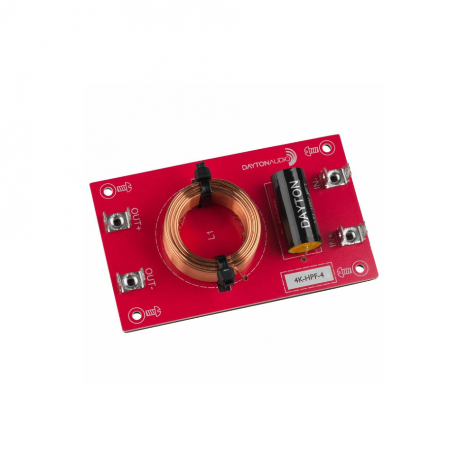 Dayton Audio 4K-HPF-4 Linkwitz-Riley delefilter høypass 4 kHz, 4 Ohm