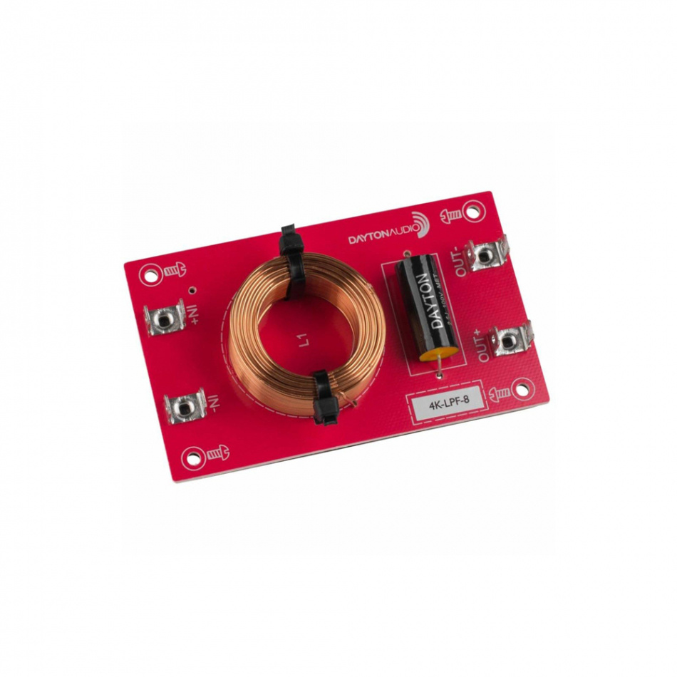 Dayton Audio 4K-LPF-8 Linkwitz-Riley delefilter lavpass 4 kHz, 8 Ohm