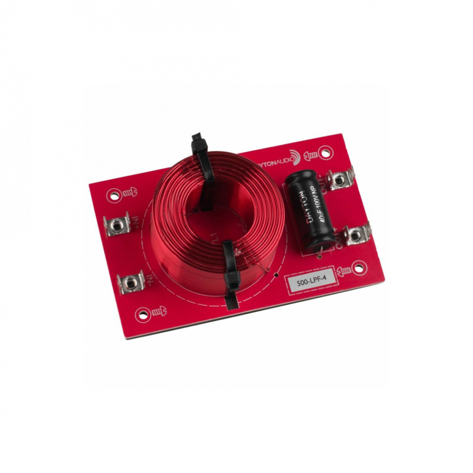 Dayton Audio 500-LPF-4 Linkwitz-Riley delefilter lavpass 500 Hz, 4 Ohm