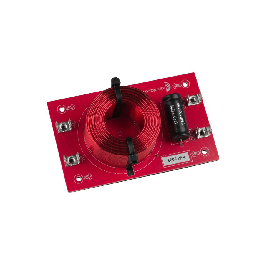 Dayton Audio 600-LPF-4 Linkwitz-Riley delefilter lavpass 600 Hz, 4 Ohm