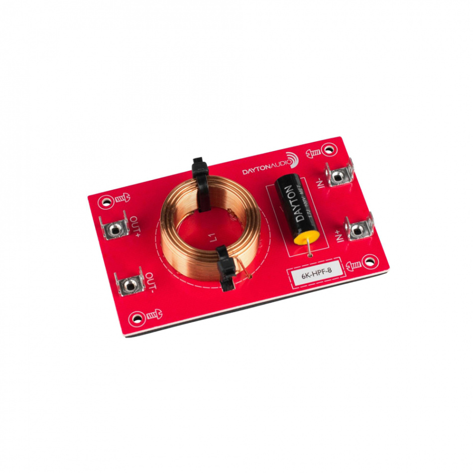 Dayton Audio 6K-HPF-8 Linkwitz-Riley delefilter høypass 6 kHz, 8 Ohm