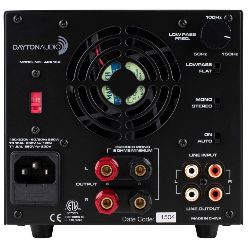 Dayton Audio APA150 subwooferforsterker & for Basshakers