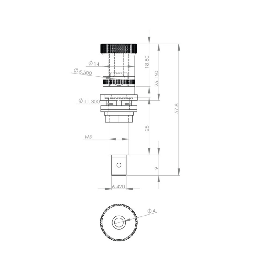 Dayton Audio BPP-SN høyttalerterminaler, satin nikkelbelagt, par