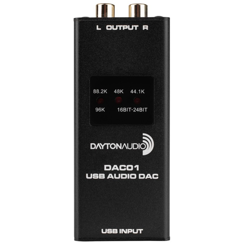 Dayton Audio DAC01, USB DAC med 24/96-støtte