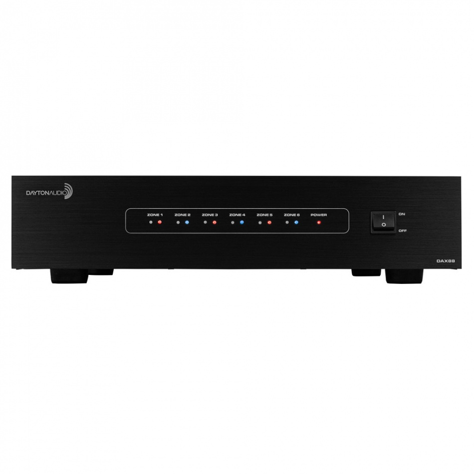 Dayton Audio DAX88 multiromsforsterker med nettverk, 12-kanaler