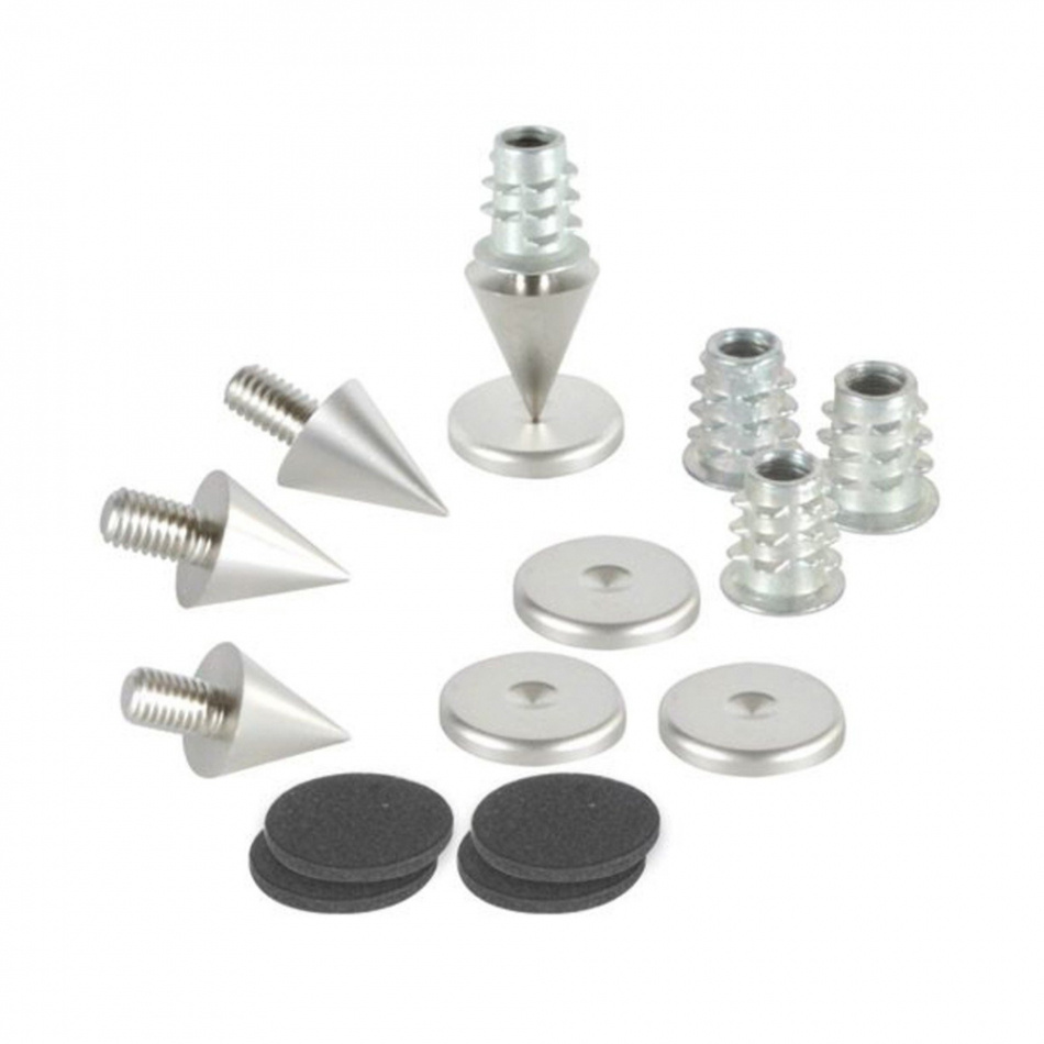 Dayton Audio DSS2-Satin Nickel spikes i metall, 4-pakning
