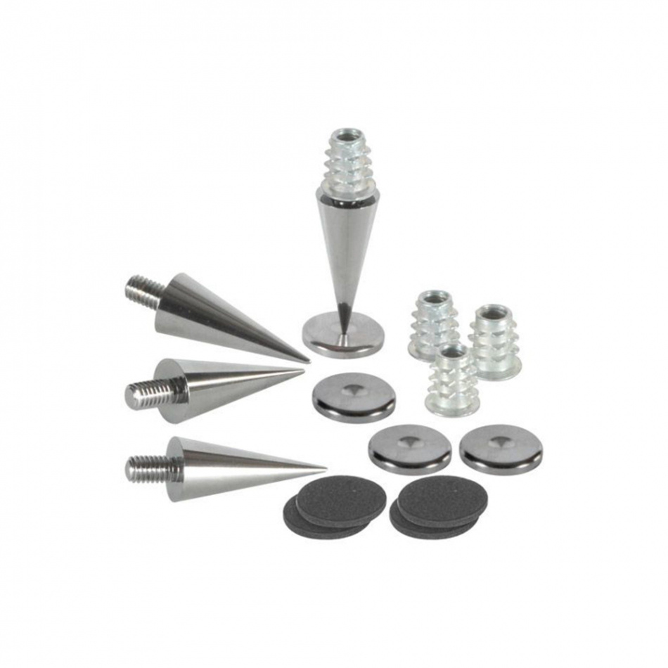 Dayton Audio DSS3-SN spikes 4-pakning, Black Chrome