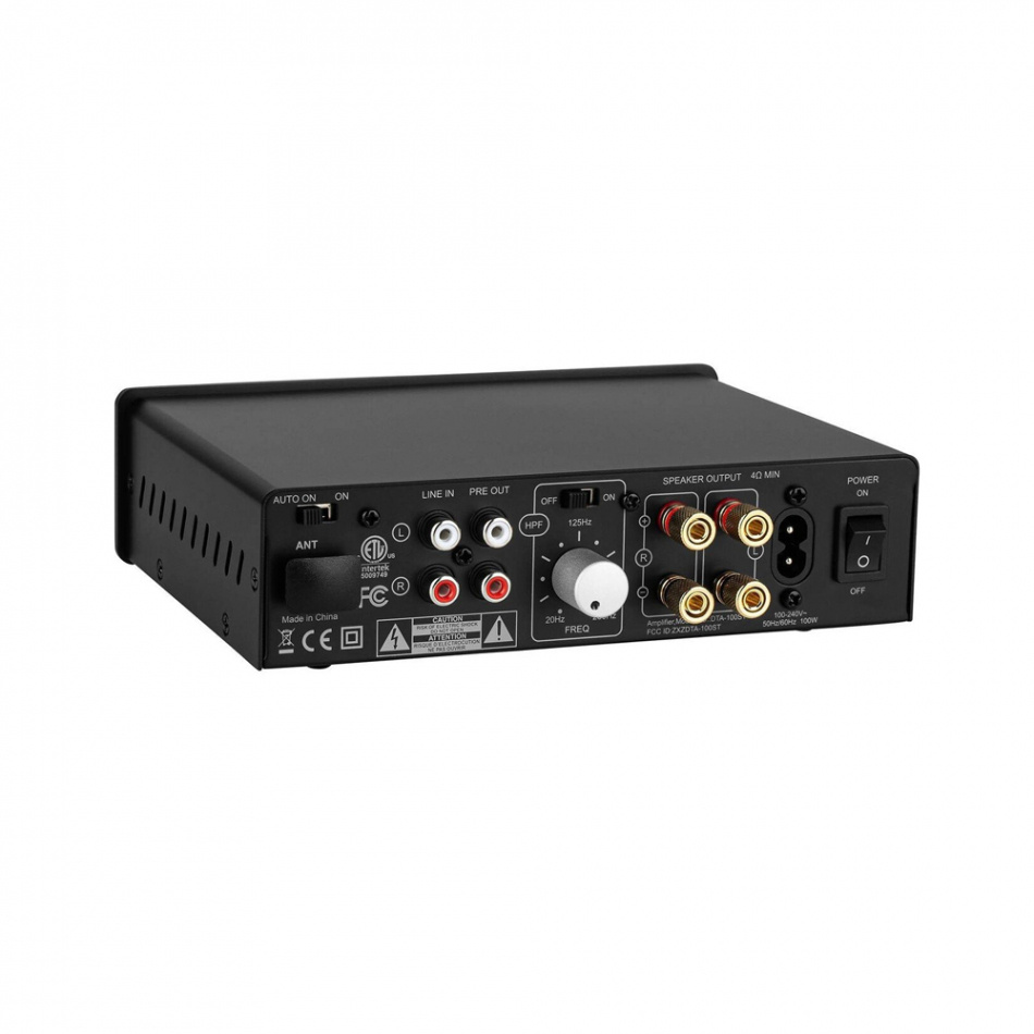 Dayton Audio DTA-100ST kompakt stereoforsterker med Bluetooth & høypassfilter