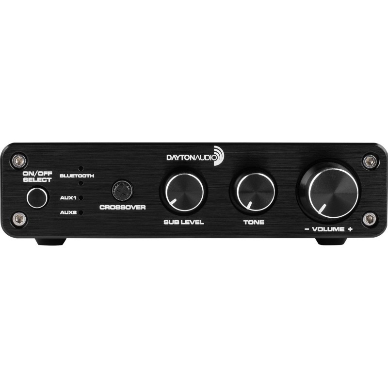 Dayton Audio DTA-2.1BT2 kompakt stereoforsterker med Bluetooth & subtrinn