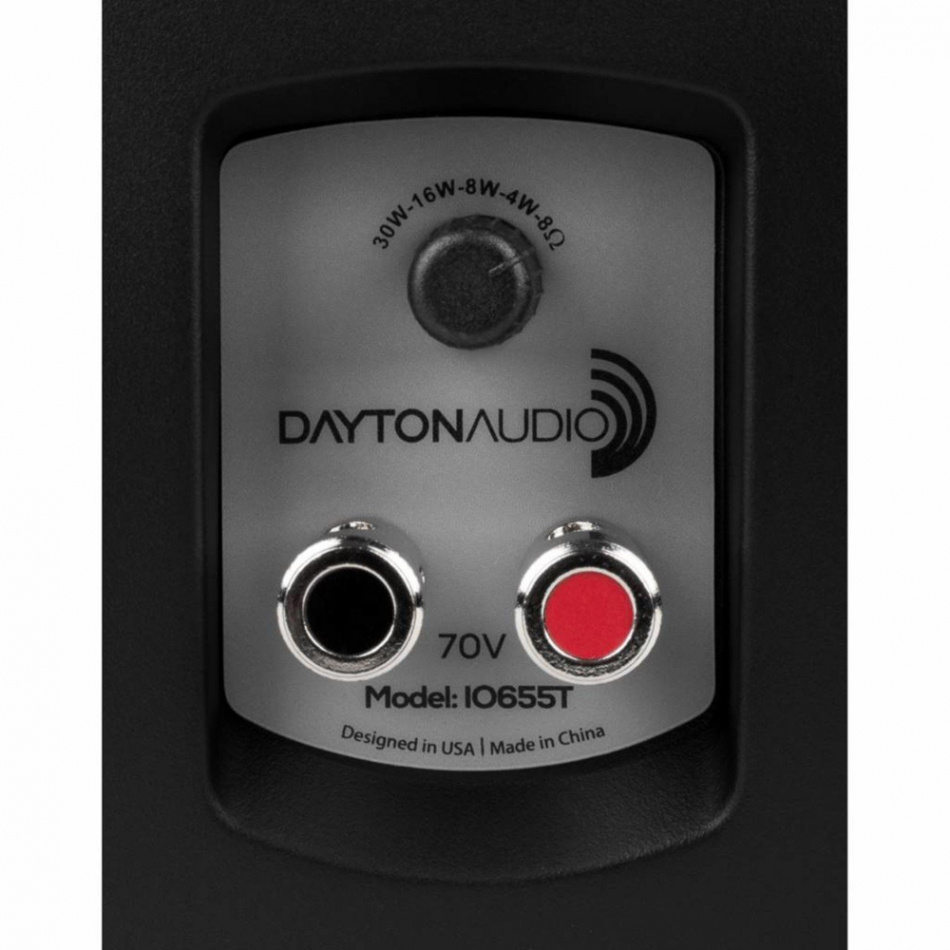 Dayton Audio IO655BT utendørshøyttalere med støtte for 70V, svart par