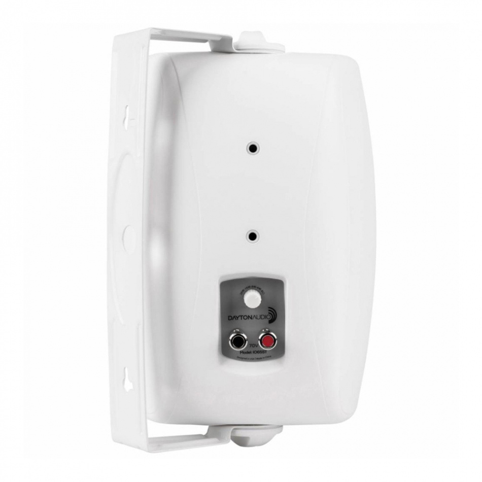 Dayton Audio IO655WT utendørshøyttalere med støtte for 70V, hvitt par