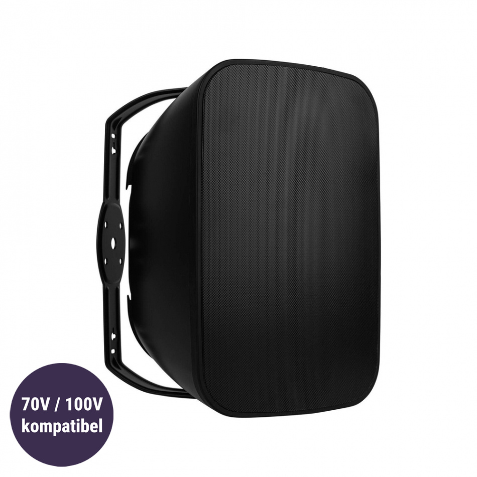 Dayton Audio IO8XTB utendørshøyttalere med støtte for 70/100V, svart stykk