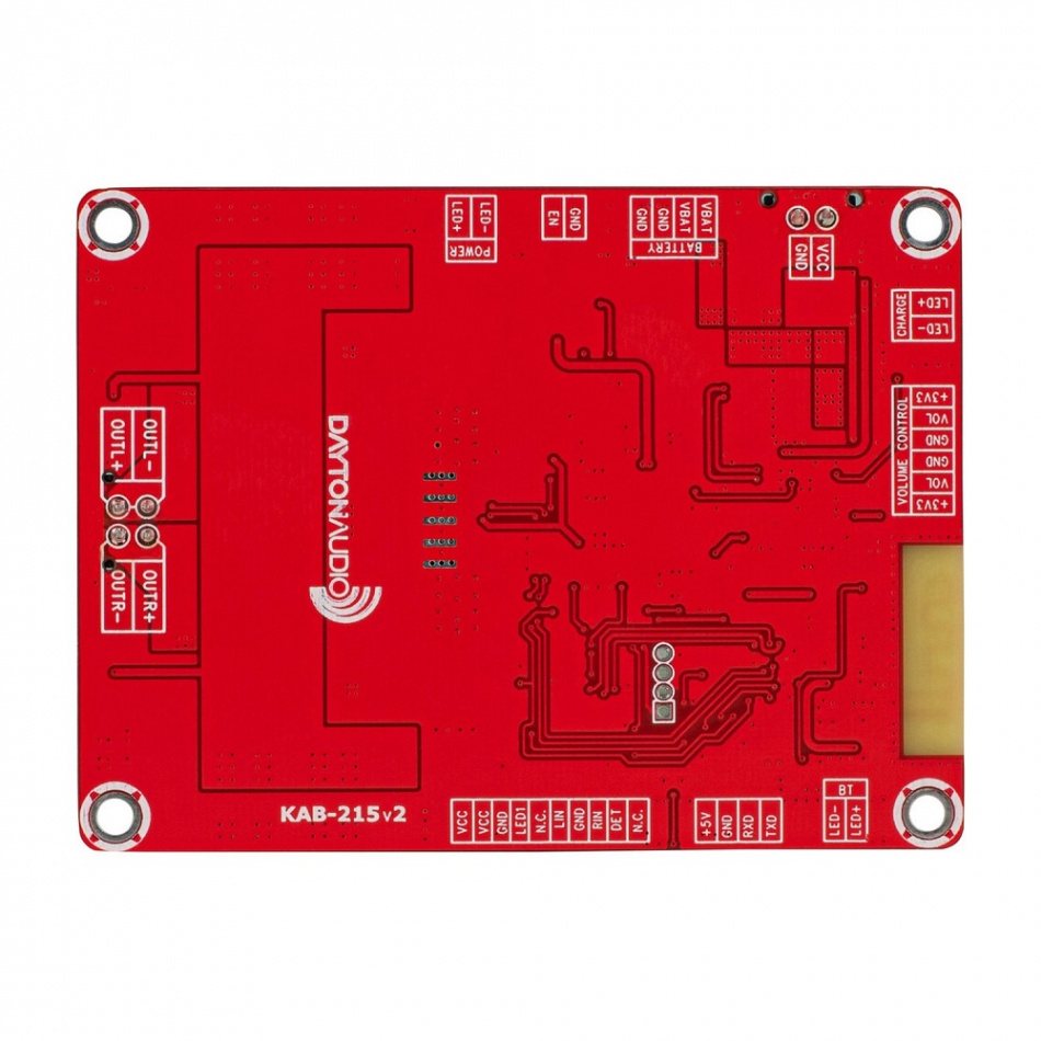 Dayton Audio KAB-215 v2, klasse D-forsterkerkort med Bluetooth 2x15 Watt