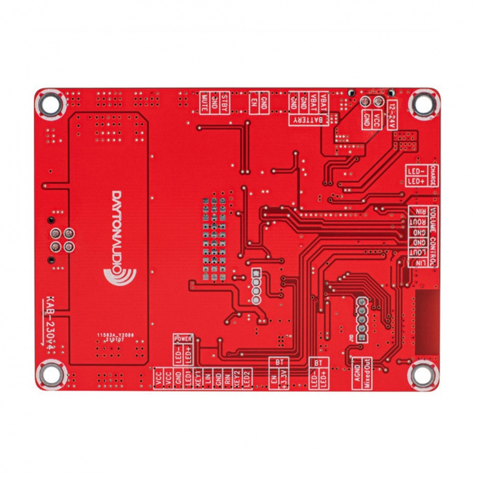 Dayton Audio KAB-230 v4, klasse D-forsterkerkort med Bluetooth 2x30 Watt