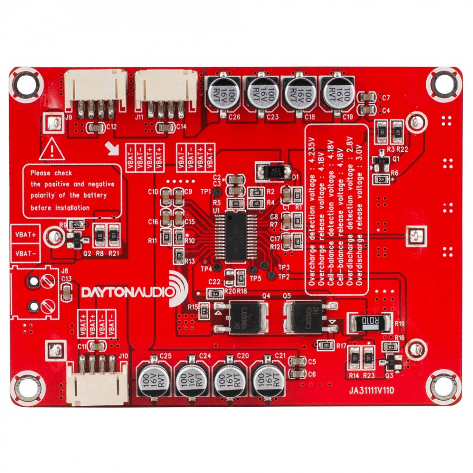Dayton Audio KAB-BE, batteriholder