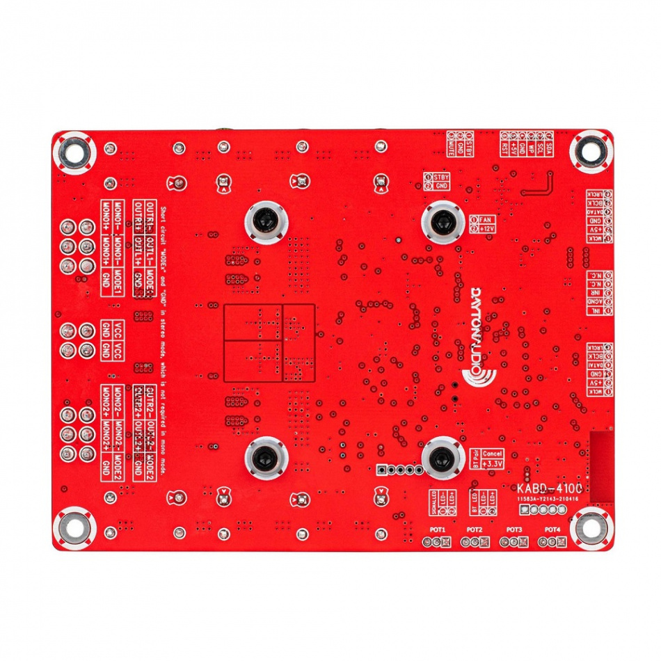 Dayton Audio KABD-4100 klasse D-forsterkerkort med DSP & Bluetooth 4x100 Watt