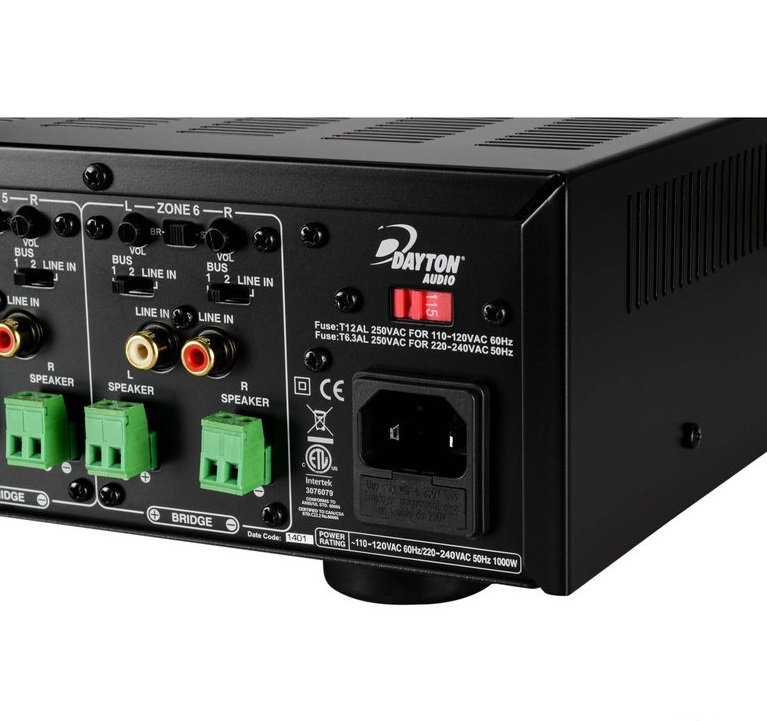 Dayton Audio MA1260 multiroom-forsterker, 12 kanaler