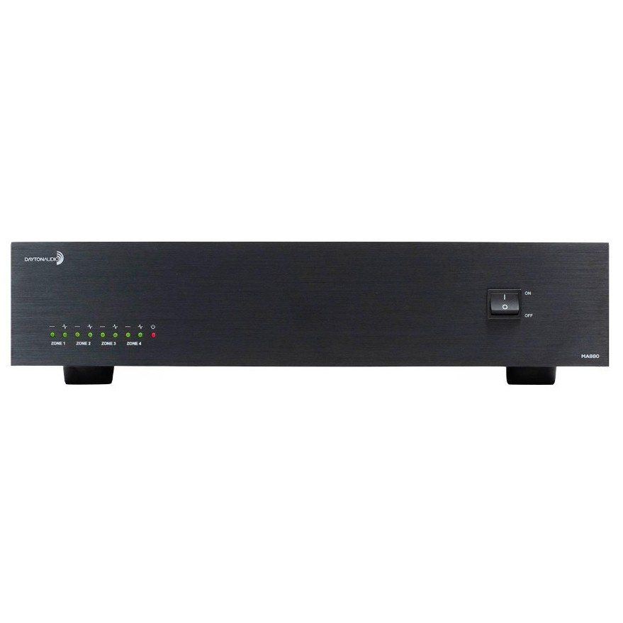 Dayton Audio MA880 multiromforsterker, 8-kanaler inkl. rackører