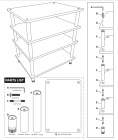 Dayton Audio MS41B, modulært HiFi-rack med fire plan Dayton Audio MS41B, modulært HiFi-rack med fire plan