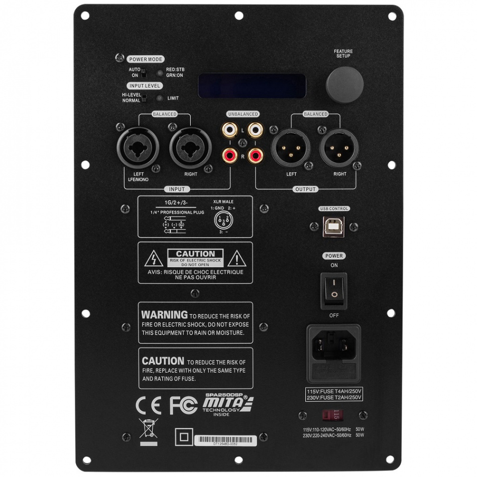 Dayton Audio SPA250DSP innebygd forsterker med DSP