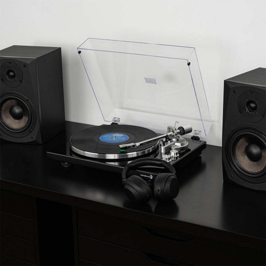 Dayton Audio TT-1BT vinylspiller med Bluetooth, RIAA & USB svart