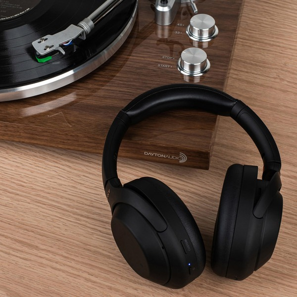 Dayton Audio TT-1BT vinylspiller med Bluetooth, RIAA & USB valnøtt