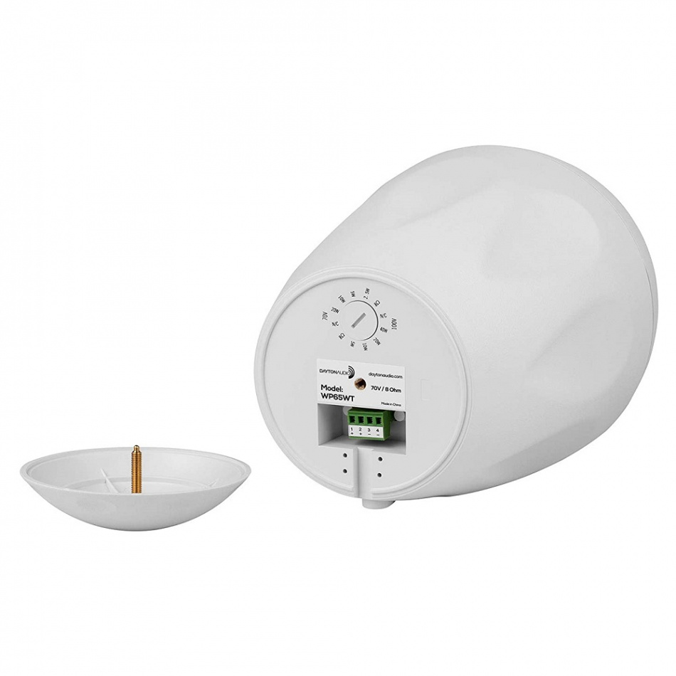 Dayton Audio WP65BT utendørshøyttalere med støtte for 70/100V, hvitt par
