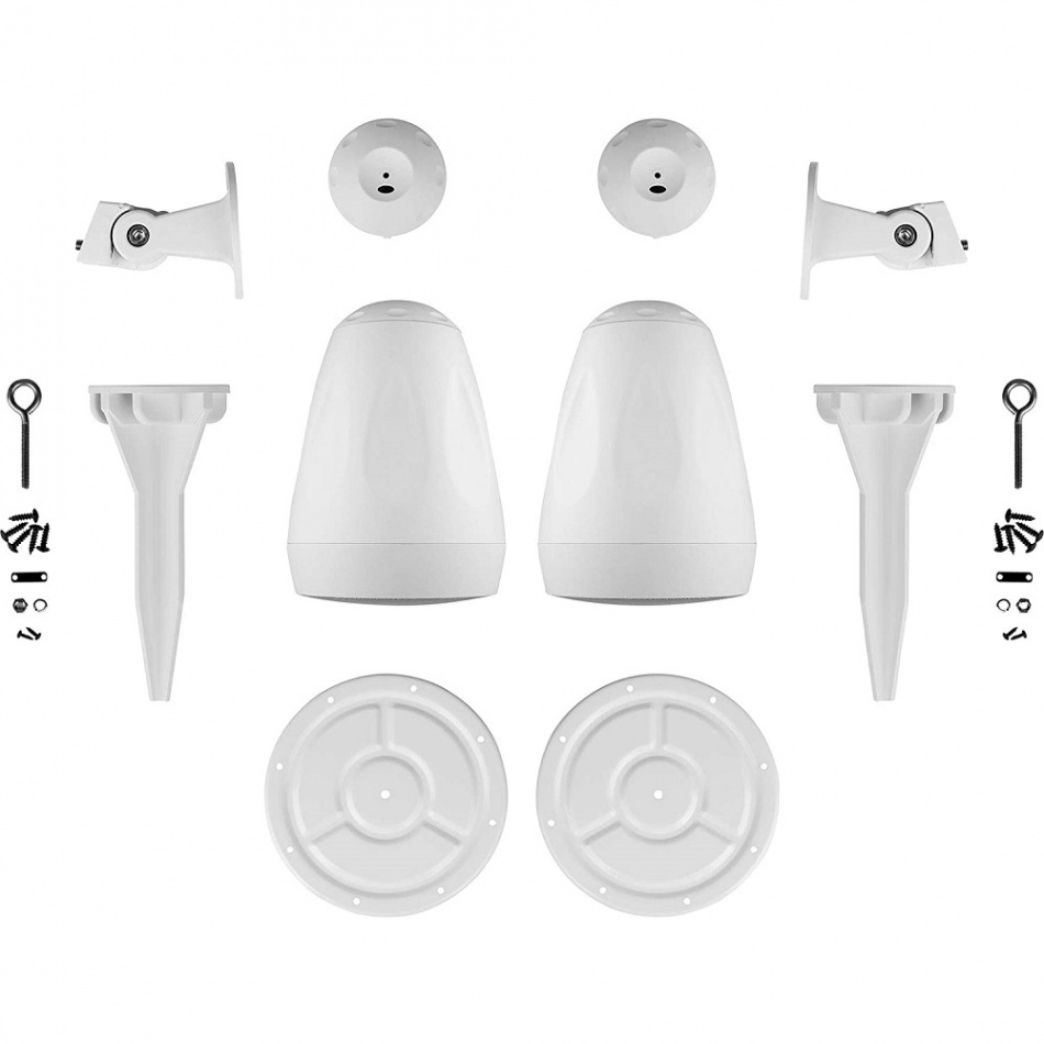 Dayton Audio WP65BT utendørshøyttalere med støtte for 70/100V, hvitt par