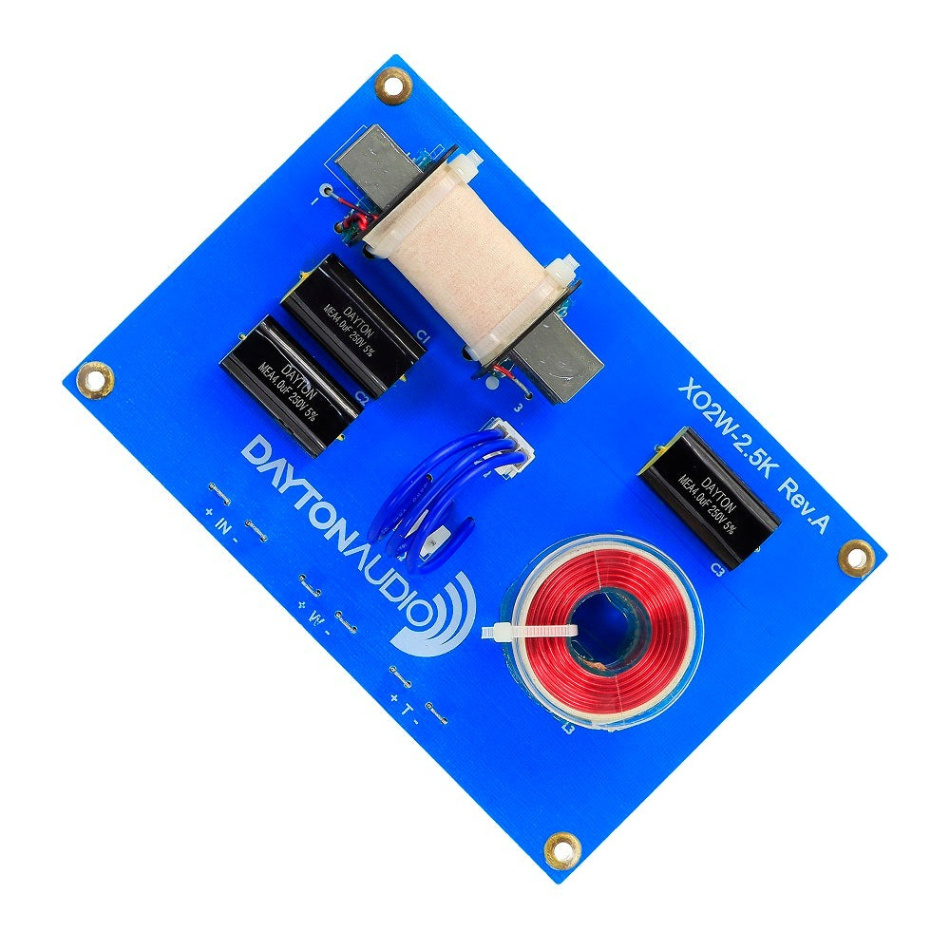 Dayton Audio XO2W-2.5K, delefilter 2-veis