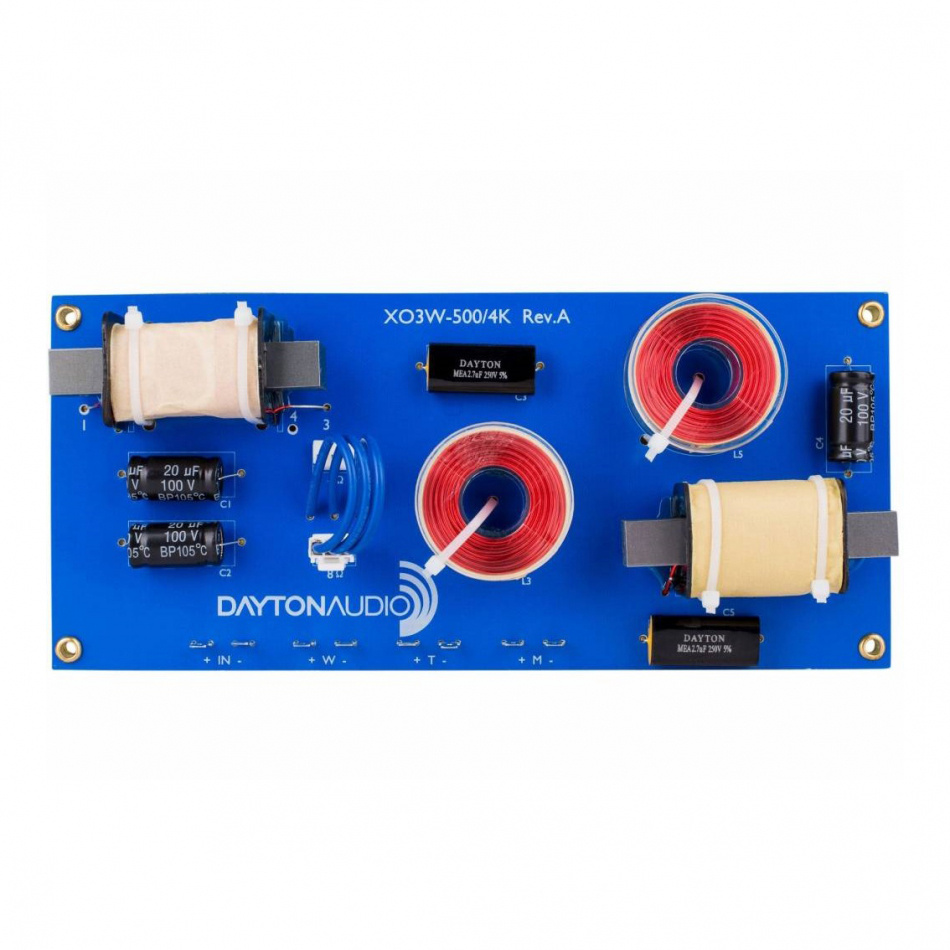 Dayton Audio XO3W-500/4K, delefilter 3-veis