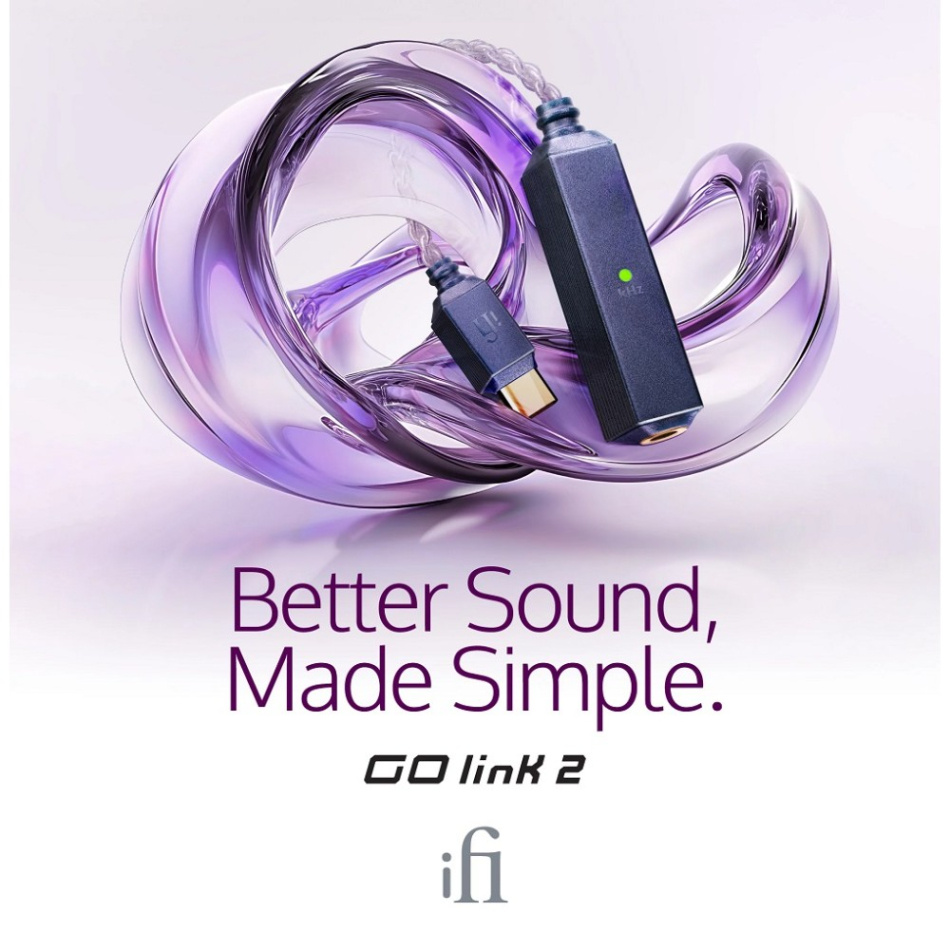 iFi Audio Go Link 2 kompakt hodetelefonforsterker med USB-C DAC