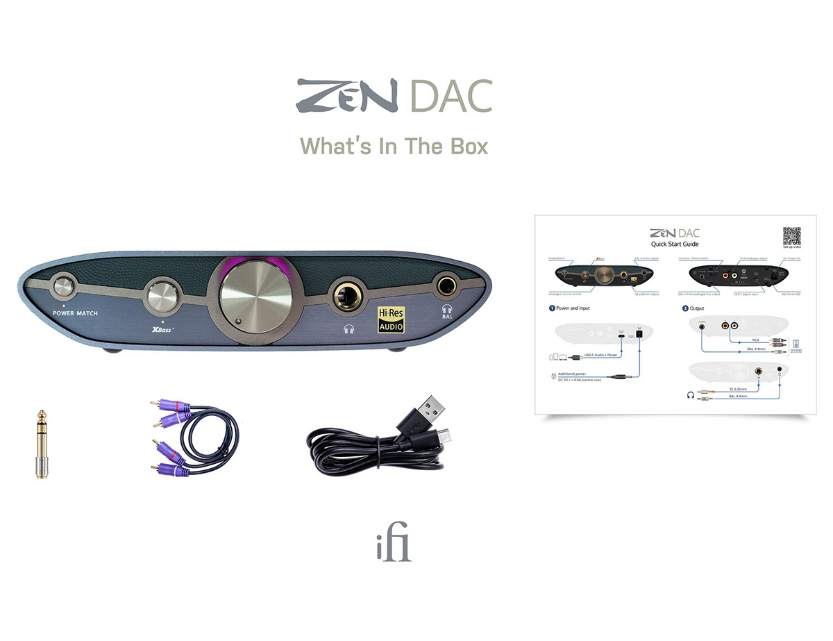 iFi Audio Zen DAC 3, USB DAC med MQA-støtte, USB-C & hodetelefonutgang