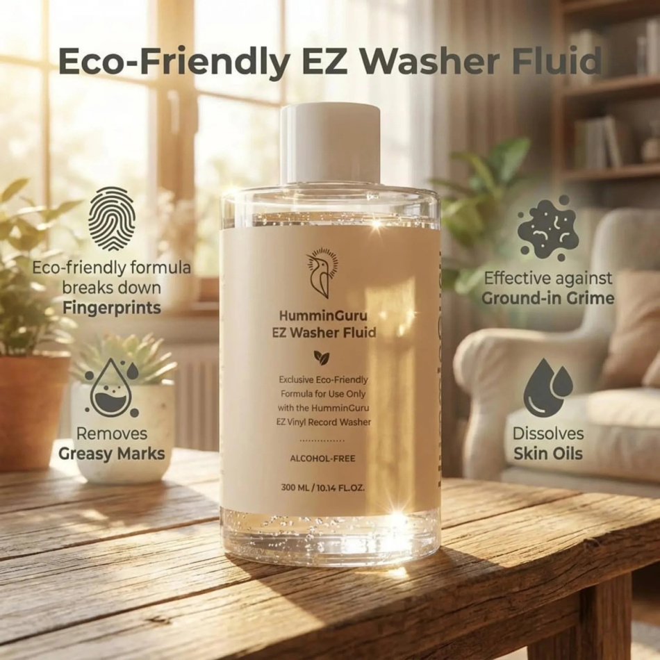HumminGuru EZ Vinyl Record Washer, manuell vinylvasker for platespiller