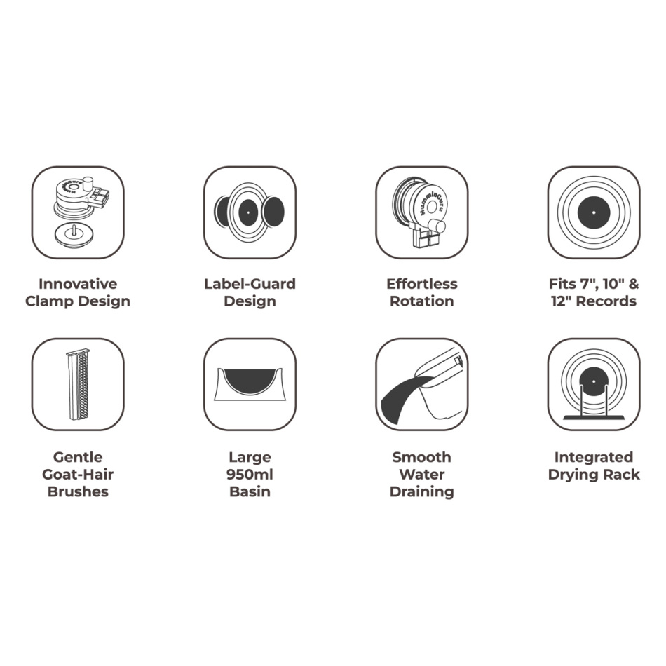 HumminGuru EZ Vinyl Record Washer, manuell vinylvasker for platespiller