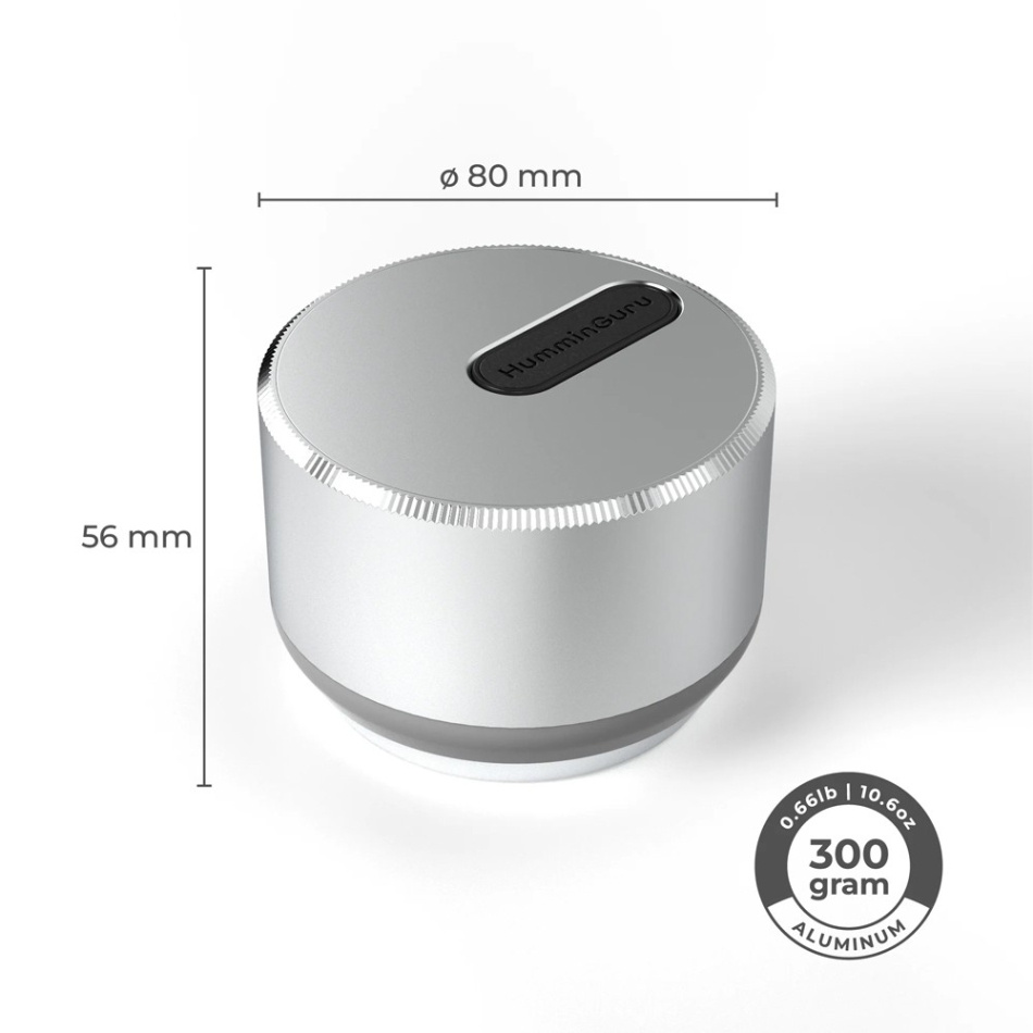 HumminGuru LUMI Record Stabilizer, platepuck med lys og hastighetstest