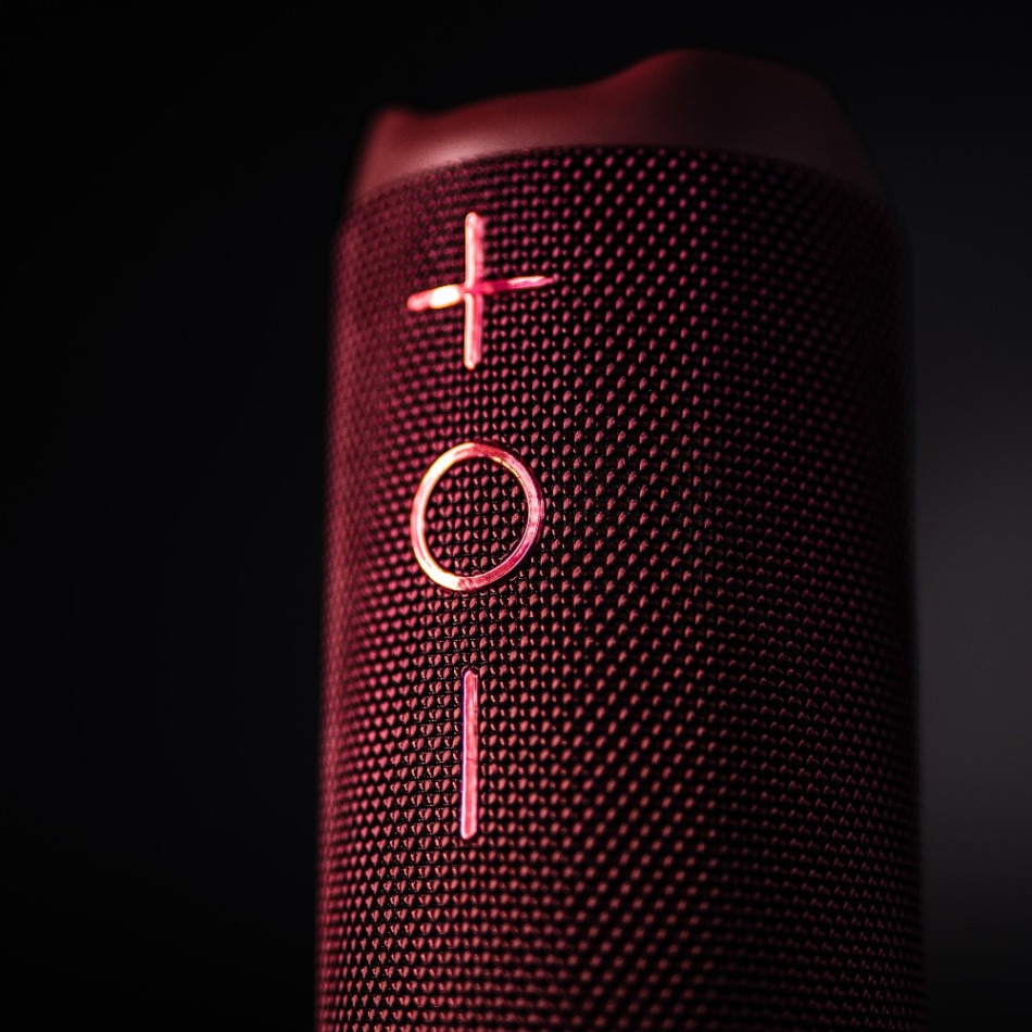 Arcsound EDGE bærbar Bluetooth-høyttaler med IPX6-klassifisering, Ruby Red
