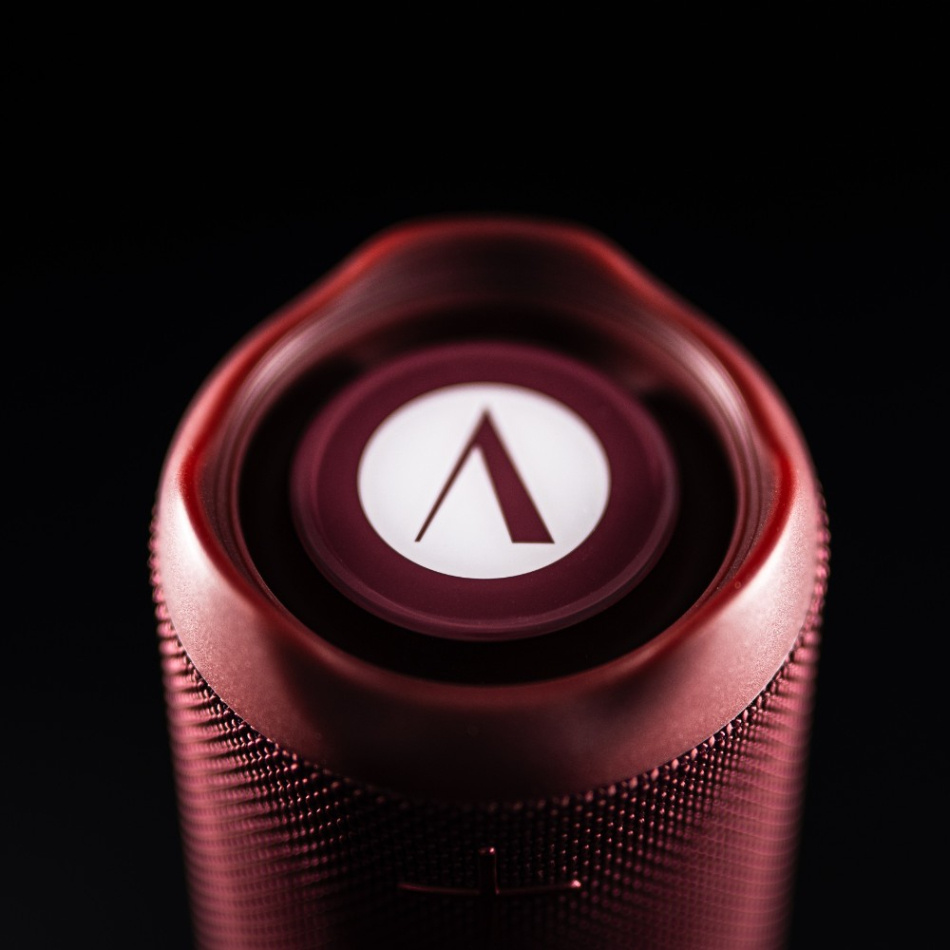 Arcsound EDGE bærbar Bluetooth-høyttaler med IPX6-klassifisering, Ruby Red