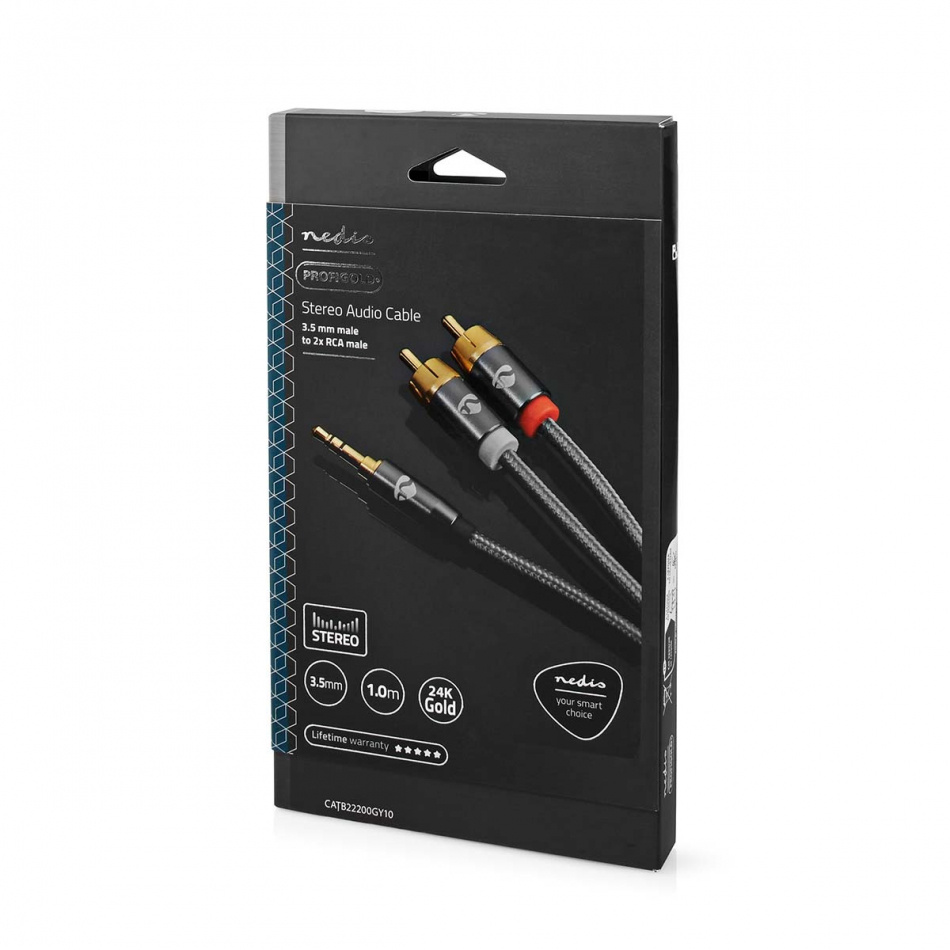Nedis Profigold CAT-B22200 3,5 mm-2RCA lydkabel