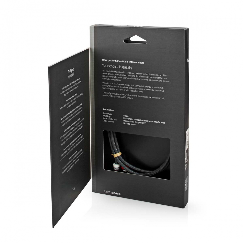 Nedis Profigold CAT-B22200 3,5 mm-2RCA lydkabel