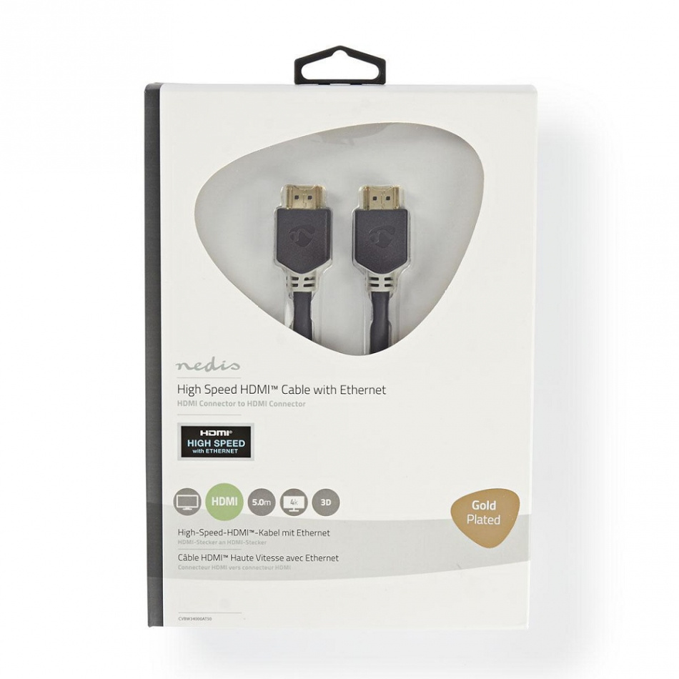 Nedis CVBW34000AT HDMI-kabel med Ethernet
