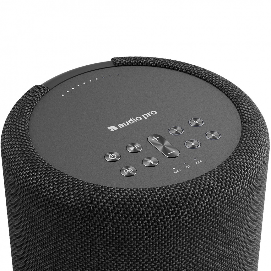 Audio Pro A10 MKII W WiFi-høyttalere med Chromecast & AirPlay 2, svart 2-pakning