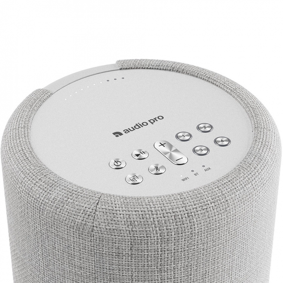 Audio Pro A10 MKII W WiFi-høyttalere med Chromecast & AirPlay 2, lysegrå 2-pakning