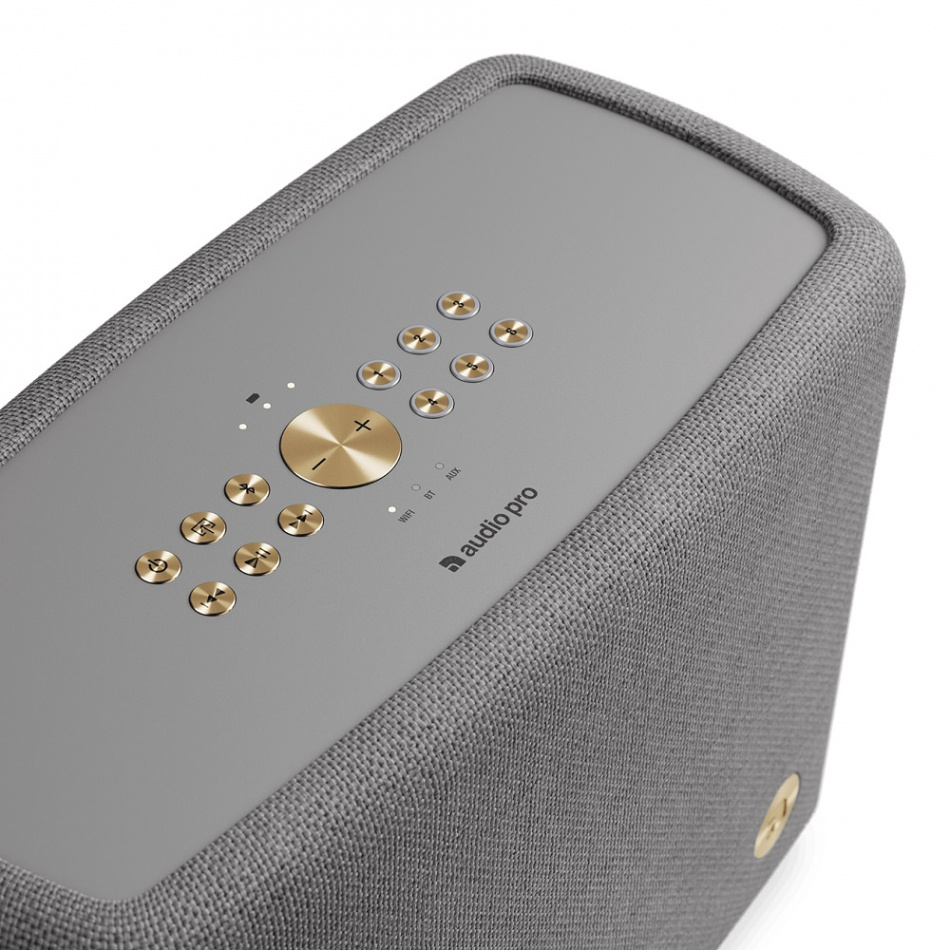 Audio Pro A15 W IPX2 WiFi-høyttalere med Chromecast & AirPlay 2, mørkgrå 2-pakning